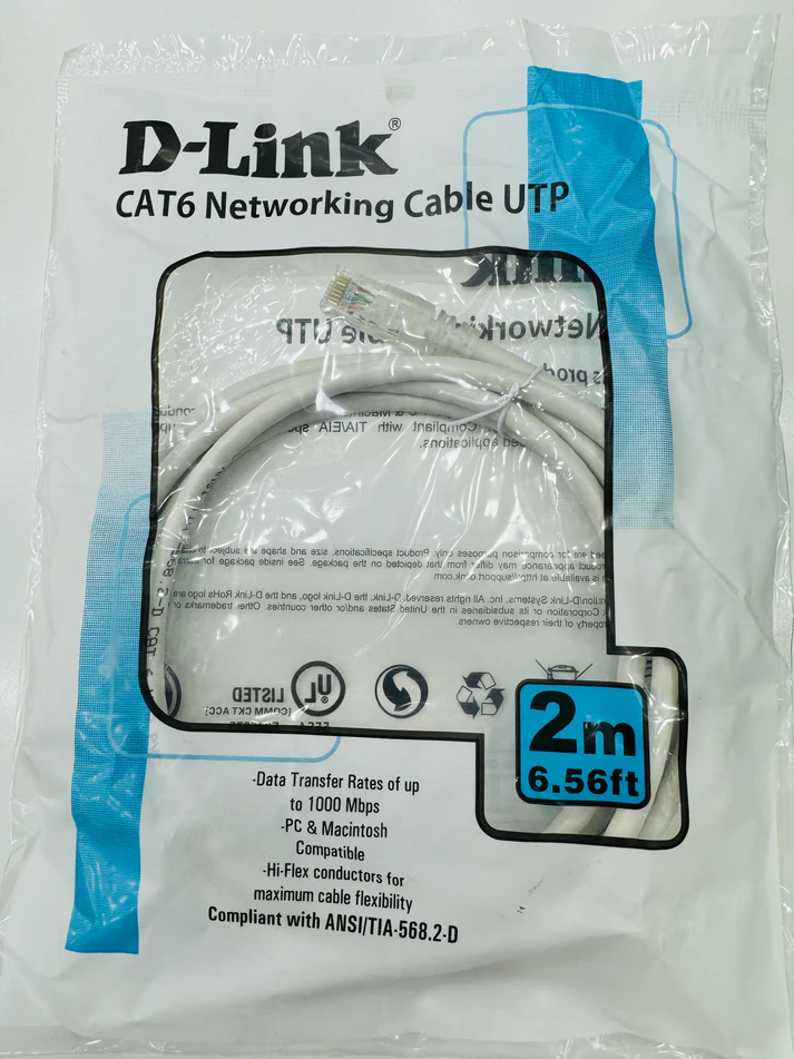 D-Link Cat6 UTP Patch Cord 2 Meter